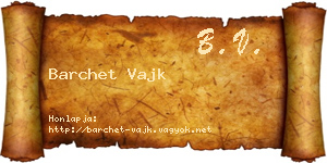 Barchet Vajk névjegykártya